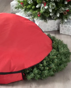 WeRChristmas Extra-Large Garland & Wreath Storage Bag, Red, 120 Cm^ Storage Bags|Storage Bags