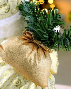 WeRChristmas Father Christmas Tree Topper, Cream/Gold, 30 Cm^ Tree Toppers