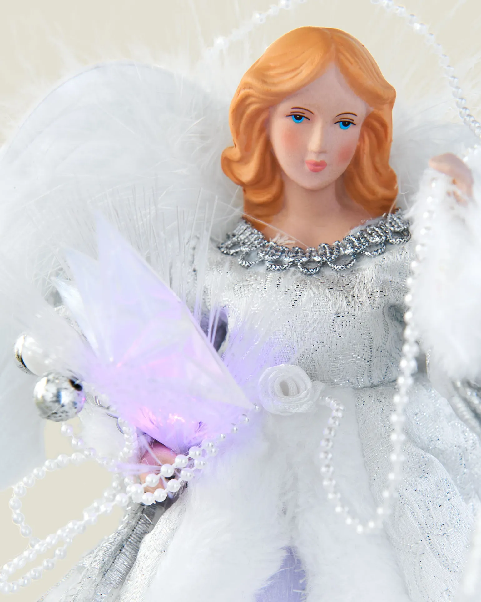 WeRChristmas Fibre Optic Angel Christmas Tree Topper, Silver/White, 25 Cm^ Tree Toppers