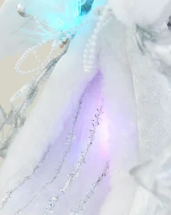 WeRChristmas Fibre Optic Angel Christmas Tree Topper, Silver/White, 25 Cm^ Tree Toppers