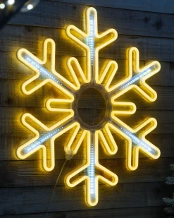 WeRChristmas Flashing Snowflake Neon Silhouette, 76 Cm^ Festive Star, Snowflake & Sign Lights