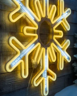 WeRChristmas Flashing Snowflake Neon Silhouette, 76 Cm^ Festive Star, Snowflake & Sign Lights