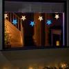 WeRChristmas Flashing Star Curtain Net Light, 2.2 M^ Window Silhouettes|Curtain & Net Lights