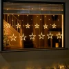 WeRChristmas Flashing Star Curtain Net Light, White, 2 M^ Window Silhouettes|Curtain & Net Lights