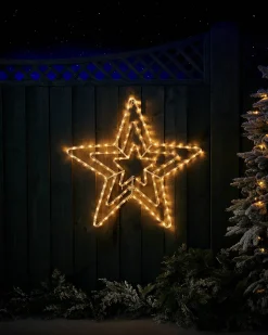 WeRChristmas Flashing Star Rope Light Silhouette, Warm White, 72 Cm^ Festive Star, Snowflake & Sign Lights