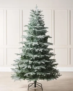WeRChristmas Frosted Siberian Mixed Pine Christmas Tree, 7 Ft^ Snow Flocked Christmas Trees|Unlit Christmas Trees