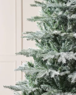 WeRChristmas Frosted Siberian Mixed Pine Christmas Tree, 7 Ft^ Snow Flocked Christmas Trees|Unlit Christmas Trees