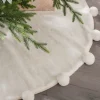 WeRChristmas Fur Pom Pom Tree Skirt, Cream, 120 Cm^ Skirts & Collars