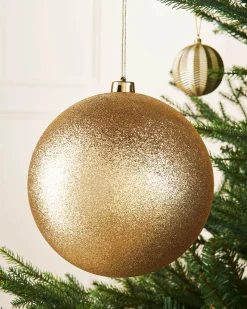 WeRChristmas Gold Large Glitter Shatterproof Bauble, 20 Cm^ Shatterproof Baubles|Oversized Baubles