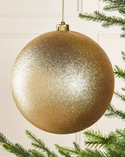 WeRChristmas Gold Large Glitter Shatterproof Bauble, 20 Cm^ Shatterproof Baubles|Oversized Baubles