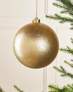 WeRChristmas Gold Large Glitter Shatterproof Bauble, 15 Cm^ Oversized Baubles|Shatterproof Baubles