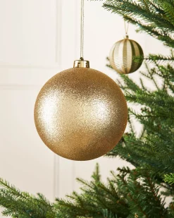 WeRChristmas Gold Large Glitter Shatterproof Bauble, 15 Cm^ Oversized Baubles|Shatterproof Baubles