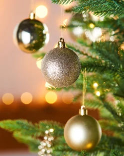 WeRChristmas Gold Shatterproof Baubles, 42 Pack, 6 Cm^ Shatterproof Baubles