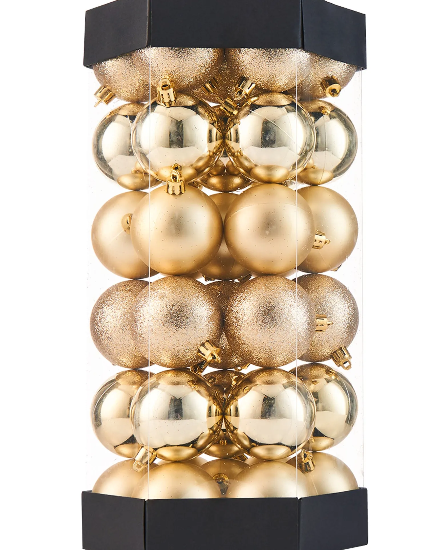 WeRChristmas Gold Shatterproof Baubles, 42 Pack, 6 Cm^ Shatterproof Baubles