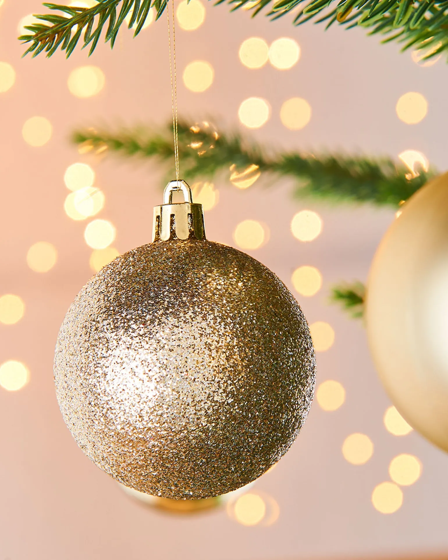 WeRChristmas Gold Shatterproof Baubles, 42 Pack, 6 Cm^ Shatterproof Baubles