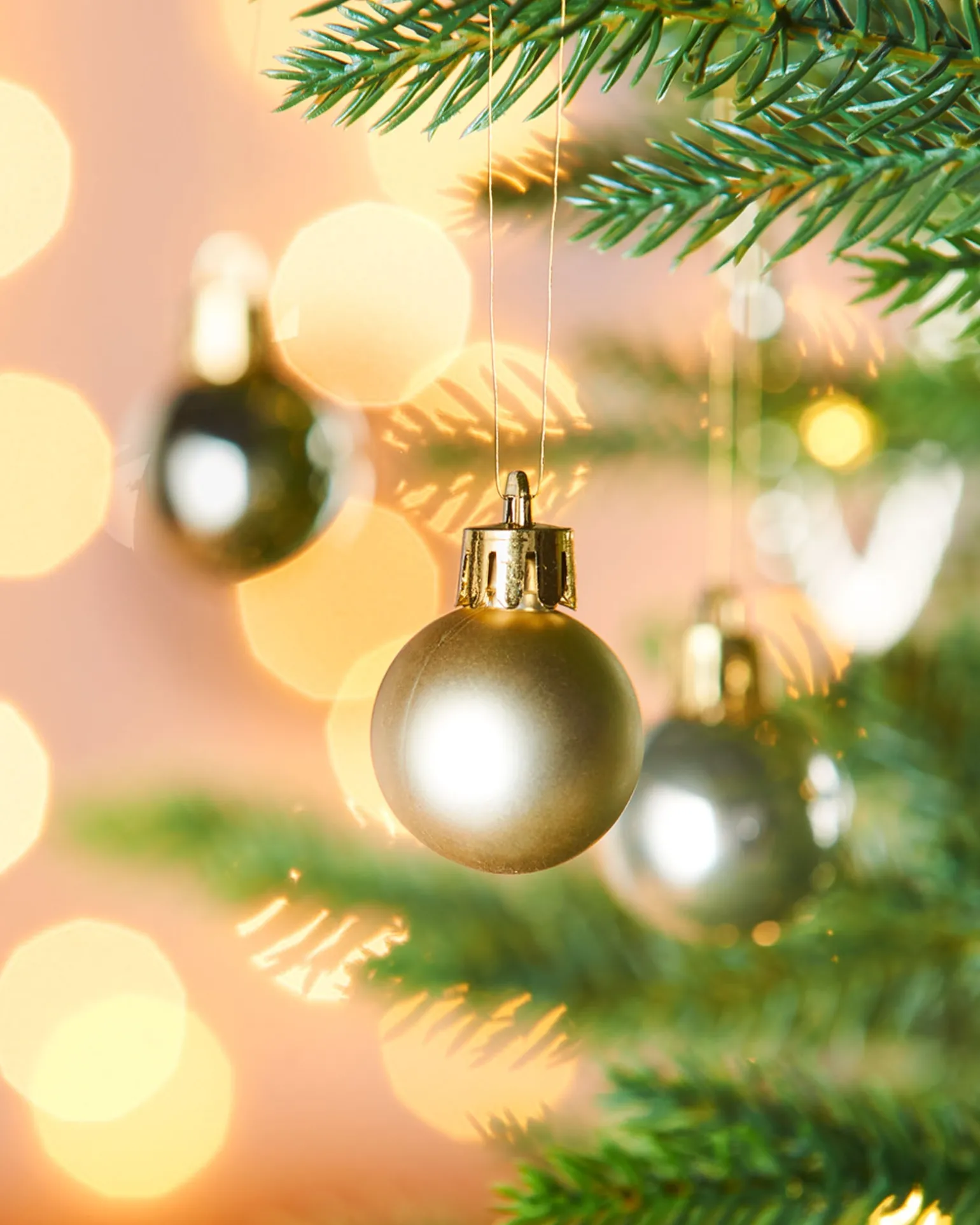 WeRChristmas Gold Shatterproof Baubles, 36 Pack, 3 Cm^ Shatterproof Baubles