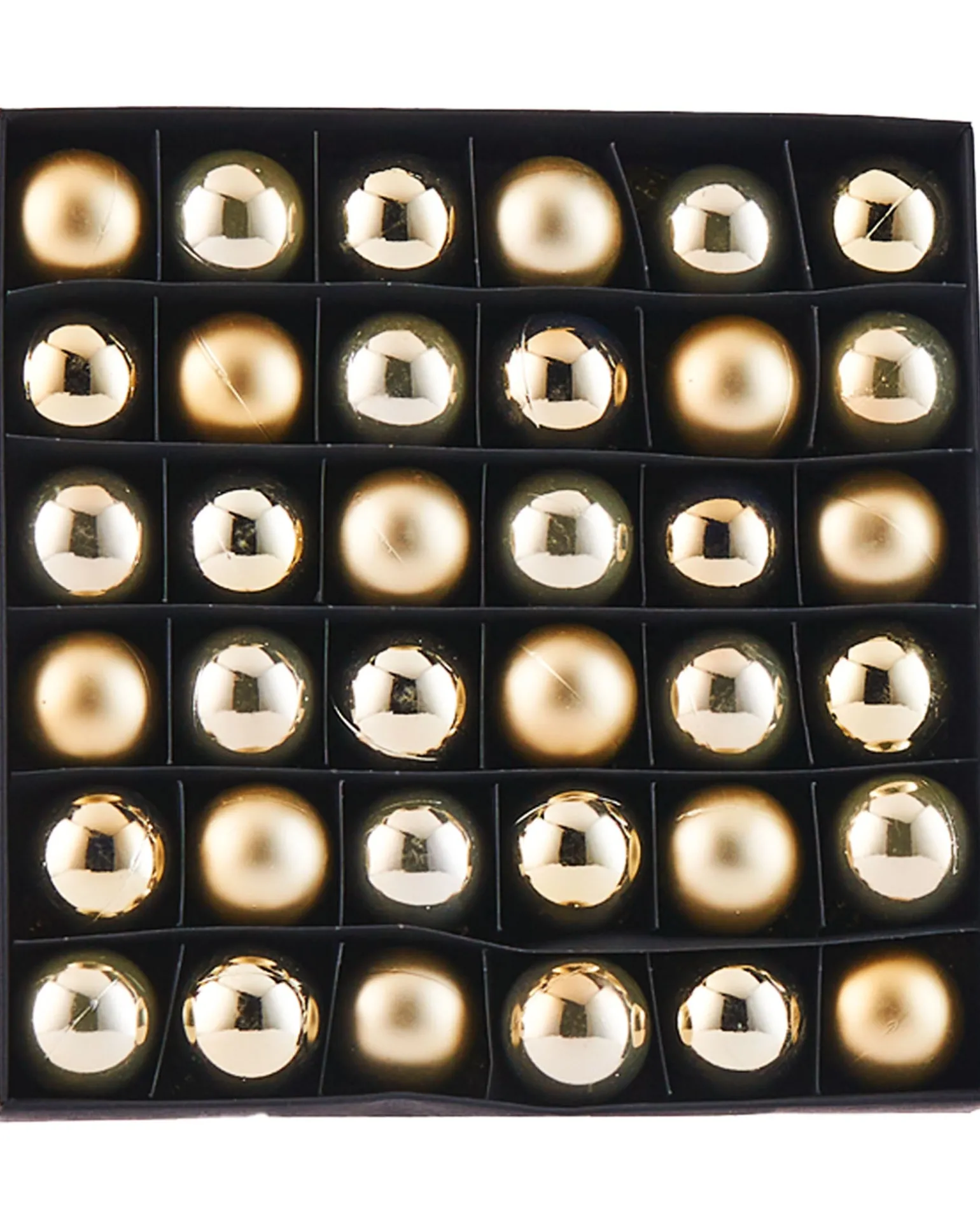 WeRChristmas Gold Shatterproof Baubles, 36 Pack, 3 Cm^ Shatterproof Baubles