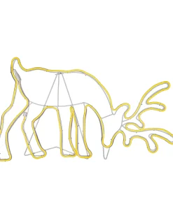WeRChristmas Grazing Reindeer Neon Rope Light Silhouette, 82 Cm^ Outdoor Lighted Reindeer