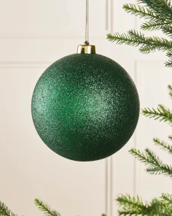 WeRChristmas Green Large Glitter Shatterproof Bauble, 15 Cm^ Oversized Baubles|Shatterproof Baubles