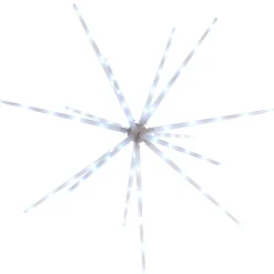 WeRChristmas Hanging Starburst Decoration, Ice White, 51 Cm^ Festive Star, Snowflake & Sign Lights