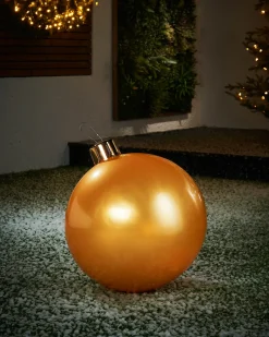 WeRChristmas Inflatable Christmas Bauble, Gold, 45 Cm^ Inflatables|Outdoor Inflatable Baubles