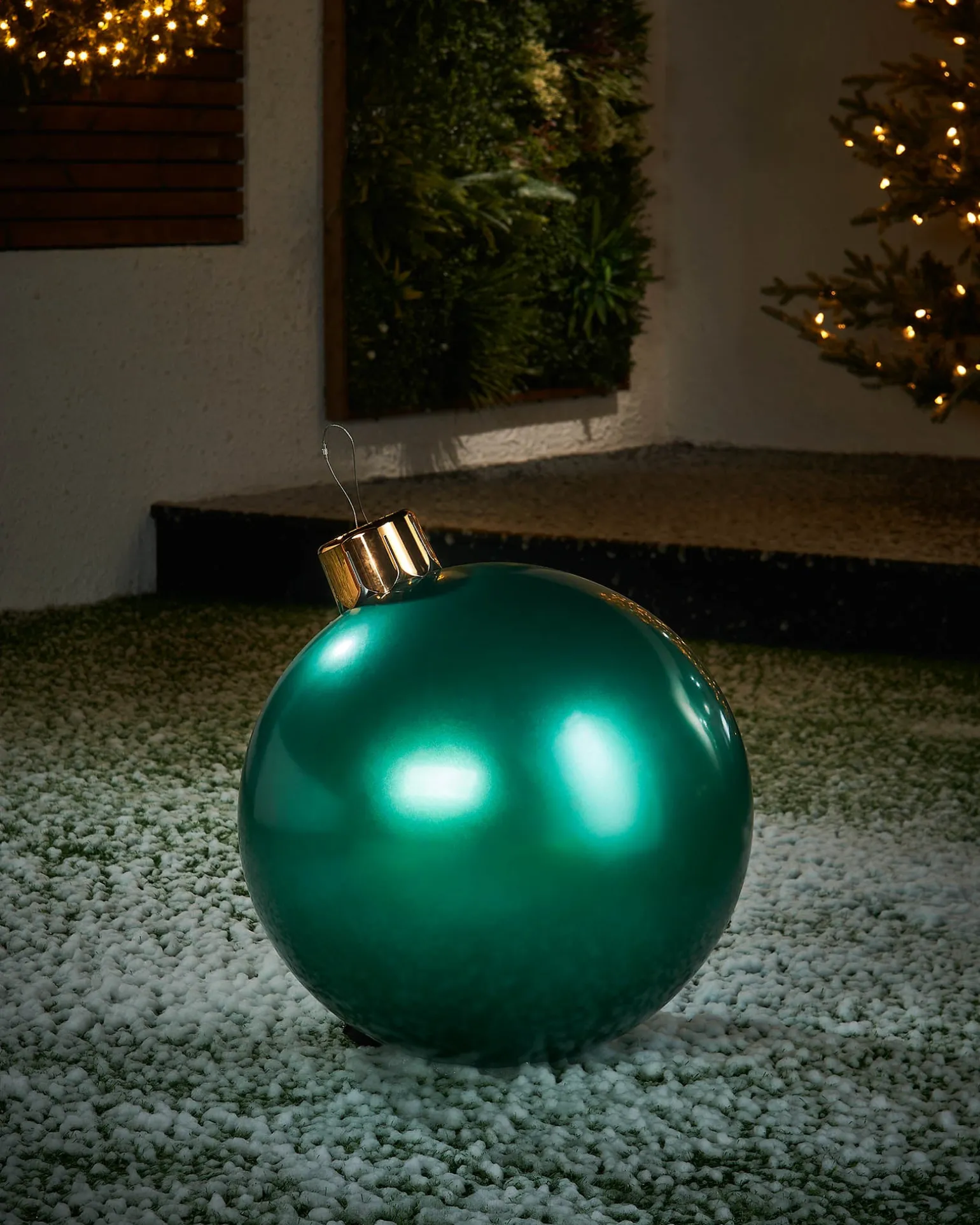 WeRChristmas Inflatable Christmas Bauble, Green, 45 Cm^ Inflatables|Outdoor Inflatable Baubles