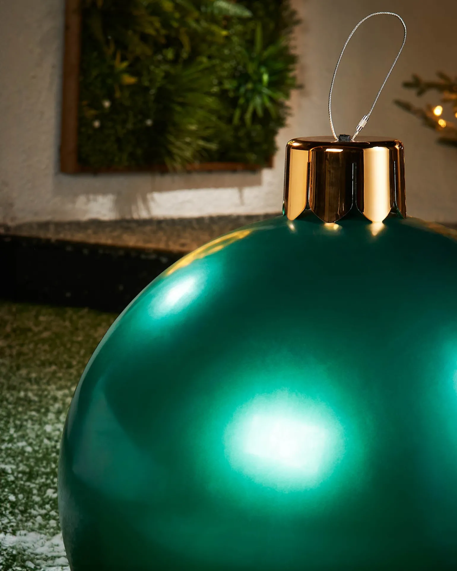 WeRChristmas Inflatable Christmas Bauble, Green, 45 Cm^ Inflatables|Outdoor Inflatable Baubles