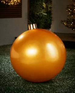 WeRChristmas Inflatable Christmas Bauble, Gold, 66 Cm^ Inflatables|Outdoor Inflatable Baubles