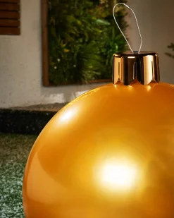 WeRChristmas Inflatable Christmas Bauble, Gold, 66 Cm^ Inflatables|Outdoor Inflatable Baubles