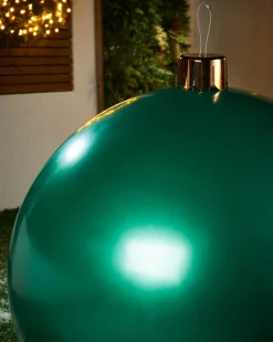WeRChristmas Inflatable Christmas Bauble, Green, 66 Cm^ Inflatables|Outdoor Inflatable Baubles