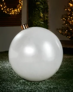 WeRChristmas Inflatable Christmas Bauble, White, 66 Cm^ Inflatables|Outdoor Inflatable Baubles
