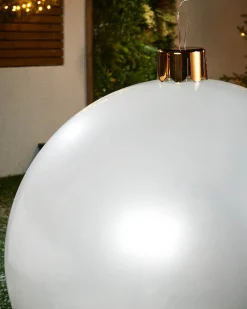 WeRChristmas Inflatable Christmas Bauble, White, 66 Cm^ Inflatables|Outdoor Inflatable Baubles