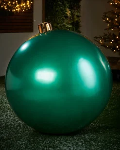 WeRChristmas Inflatable Christmas Bauble, Green, 76 Cm^ Inflatables|Outdoor Inflatable Baubles