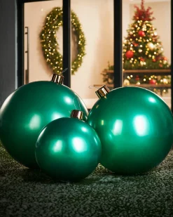 WeRChristmas Inflatable Christmas Bauble, Green, 76 Cm^ Inflatables|Outdoor Inflatable Baubles