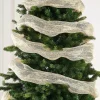 WeRChristmas Ivory Mesh With Pale Gold Foil, 9 M^ Deco Mesh