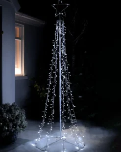 WeRChristmas LED Waterfall Pop-Up Christmas Tree, 200 Cm^ Tree Silhouettes