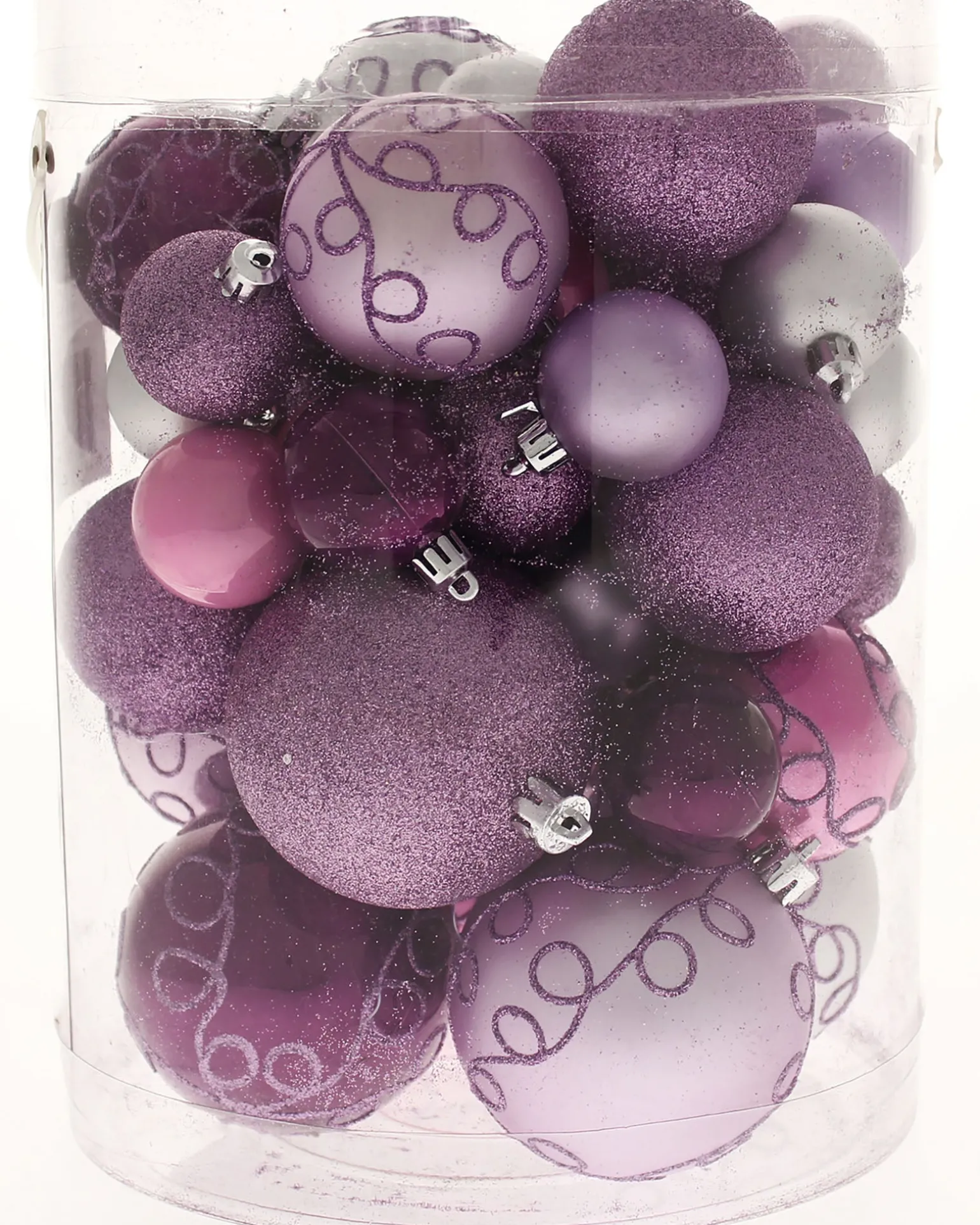 WeRChristmas Lilac Shatterproof Baubles, 50 Pack^ Shatterproof Baubles