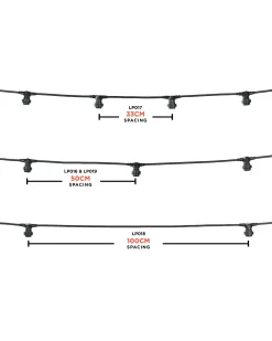 WeRChristmas LINK FESTOON E27 Belt, Connectable, 10 Sockets, 50 Cm Spacing^ Link Festoon|Festoon Lights