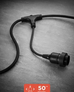 WeRChristmas LINK FESTOON E27 Long Drop Belt, Connectable, 10 Sockets, 50 Cm Spacing^ Link Festoon|Festoon Lights