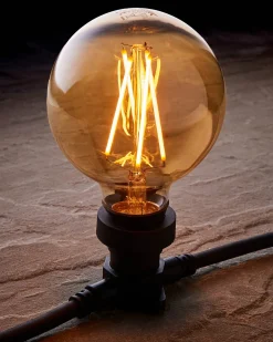 WeRChristmas LINK FESTOON 4W E27 Dimmable Globe Filament LED Bulb, Warm White^ Link Festoon|Festoon Lights
