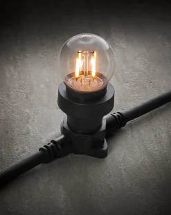 WeRChristmas LINK FESTOON 2W E27 Dimmable Filament LED Bulb, Warm White^ Link Festoon|Connectable Lights