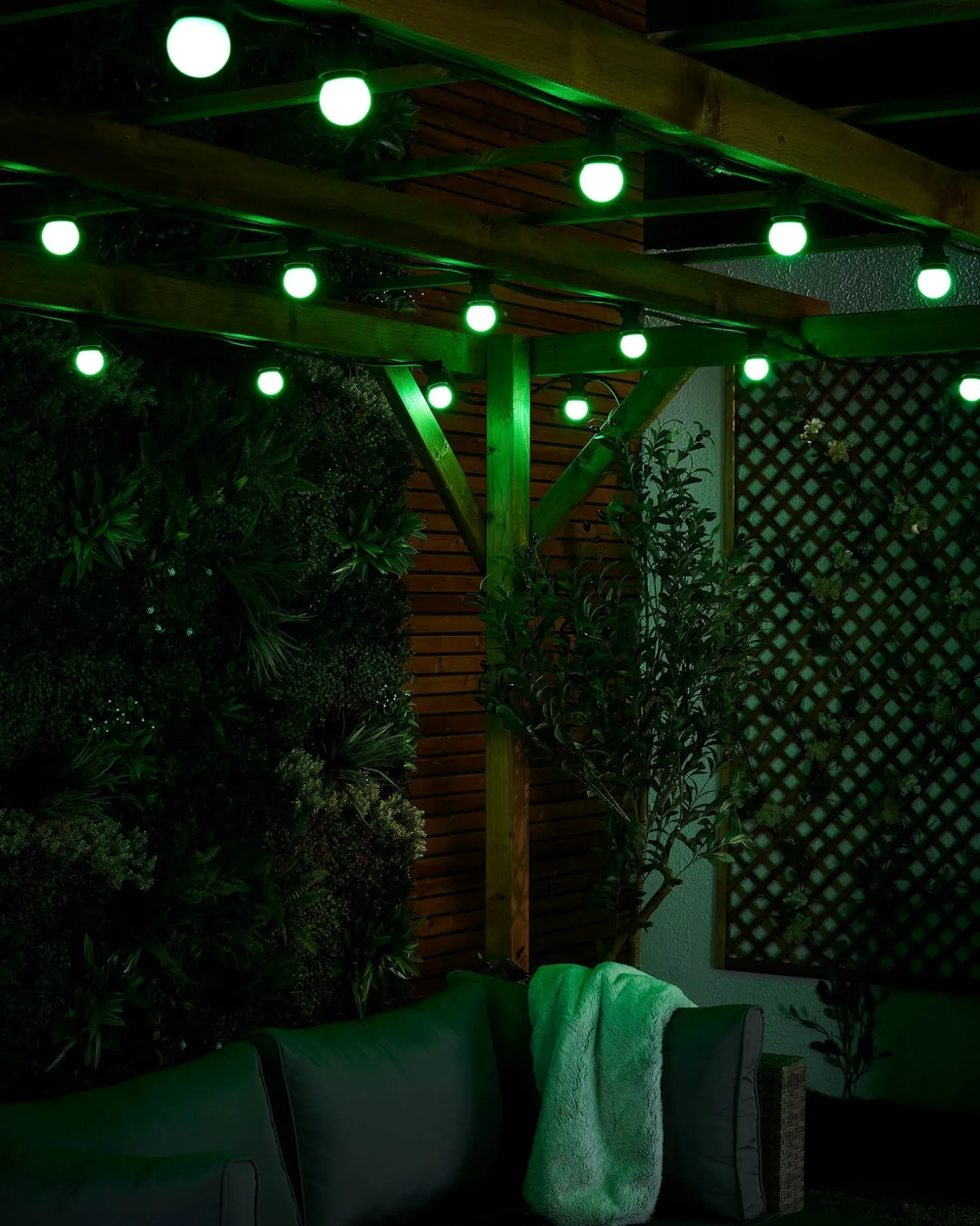 WeRChristmas LINK FESTOON 1.3W E27 LED Bulb, Green^ Link Festoon|Festoon Lights