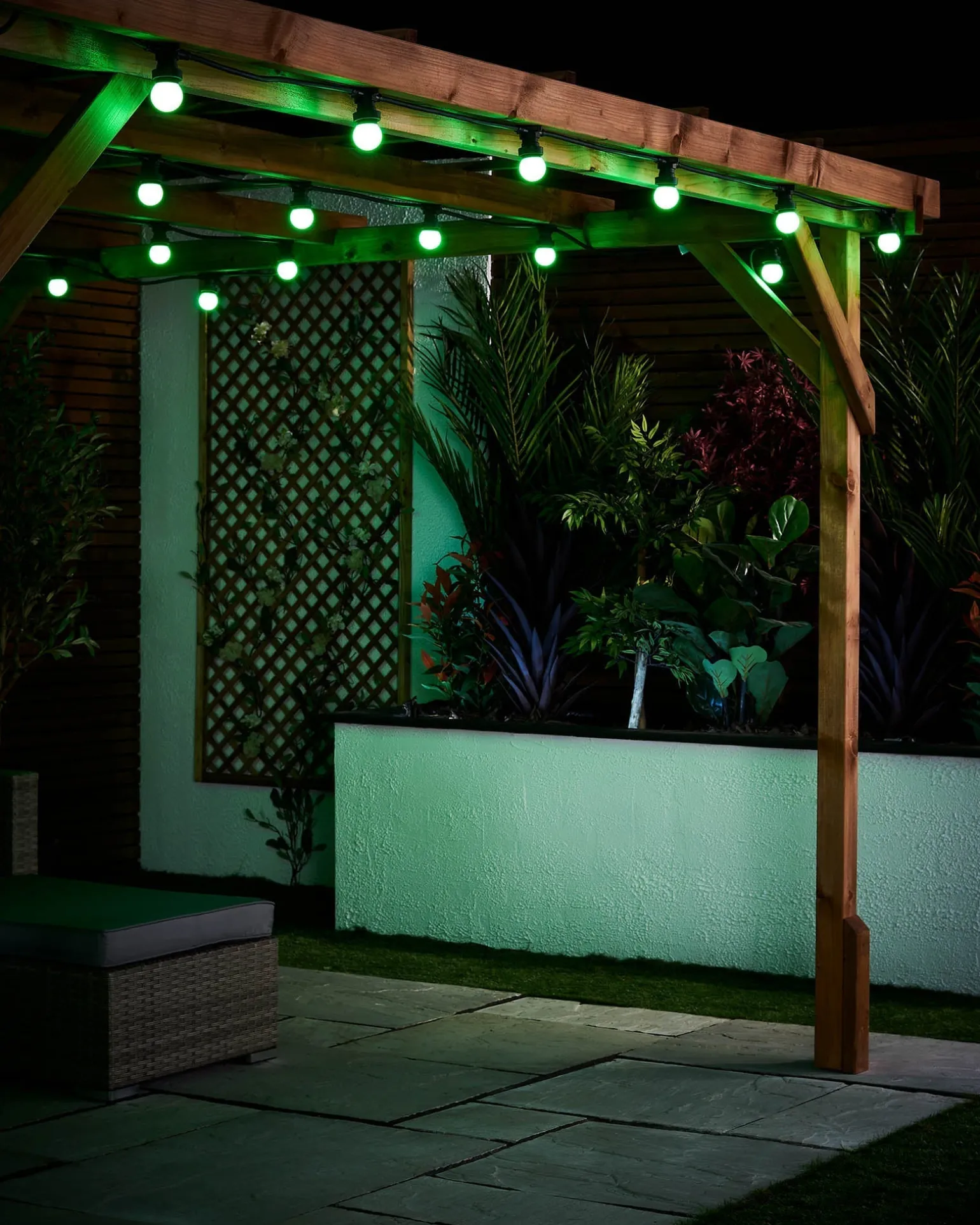WeRChristmas LINK FESTOON 1.3W E27 LED Bulb, Green^ Link Festoon|Festoon Lights