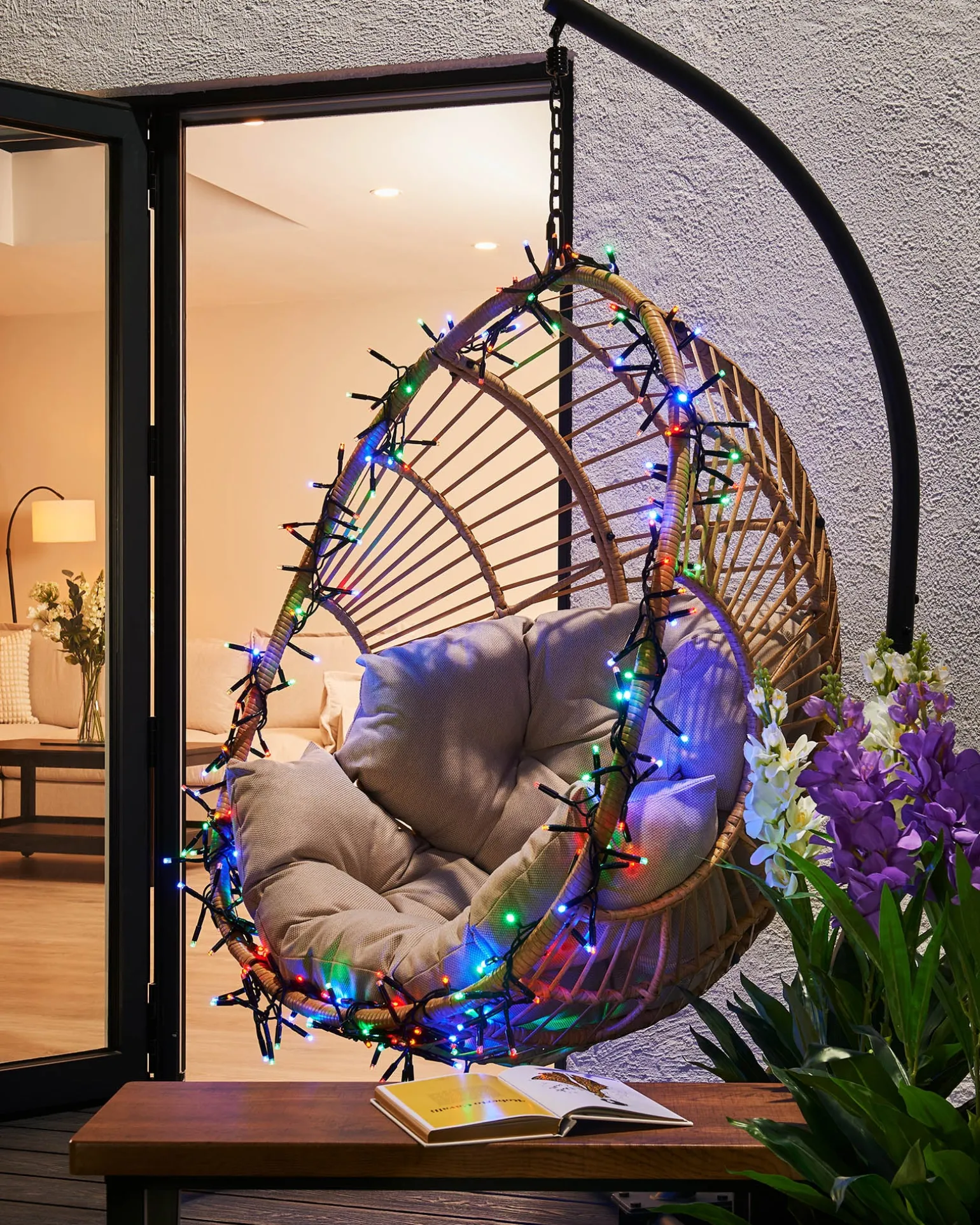 WeRChristmas LINK PRO LED Cluster Lights, Black Cable, Multi Colour^ Link Pro|Connectable Lights
