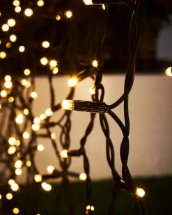 WeRChristmas LINK PRO LED Curtain Lights, Black Cable, 2.5 M Drop, Warm White^ Link Pro|Curtain & Net Lights