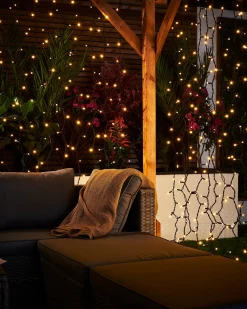 WeRChristmas LINK PRO LED Curtain Lights, Black Cable, 2.5 M Drop, Warm White^ Link Pro|Curtain & Net Lights