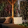WeRChristmas LINK PRO LED Curtain Lights, White Cable, 2.5 M Drop, Warm White / White^ Link Pro|Curtain & Net Lights