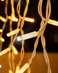 WeRChristmas LINK PRO LED Curtain Lights, White Cable, 2.5 M Drop, Warm White / White^ Link Pro|Curtain & Net Lights