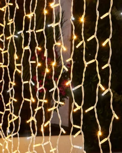 WeRChristmas LINK PRO LED Curtain Lights, White Cable, 2.5 M Drop, Warm White / White^ Link Pro|Curtain & Net Lights