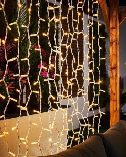 WeRChristmas LINK PRO LED Curtain Lights, White Cable, 2.5 M Drop, Warm White^ Link Pro|Curtain & Net Lights